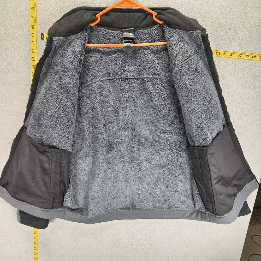 The North Face Jacket Mens Large Gray Chimborazo Fleece Full Zip Sherpa Lined